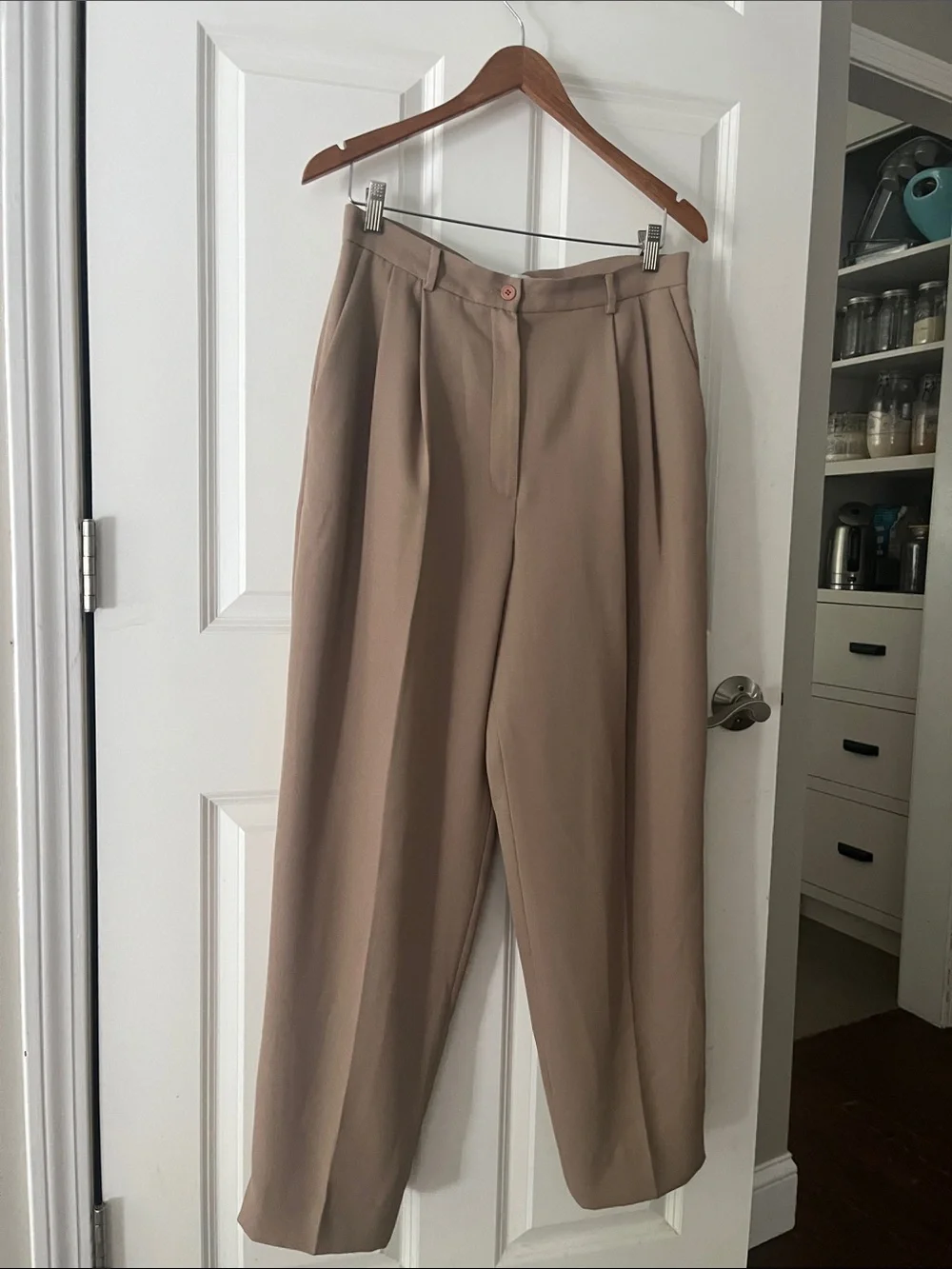 Dress Barn double pleated dress trouser Pants VTG 12 tan